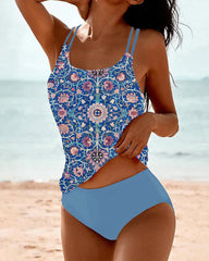 Tankini Set for women – Double straps – Breathable stretch fabric – Covering cut