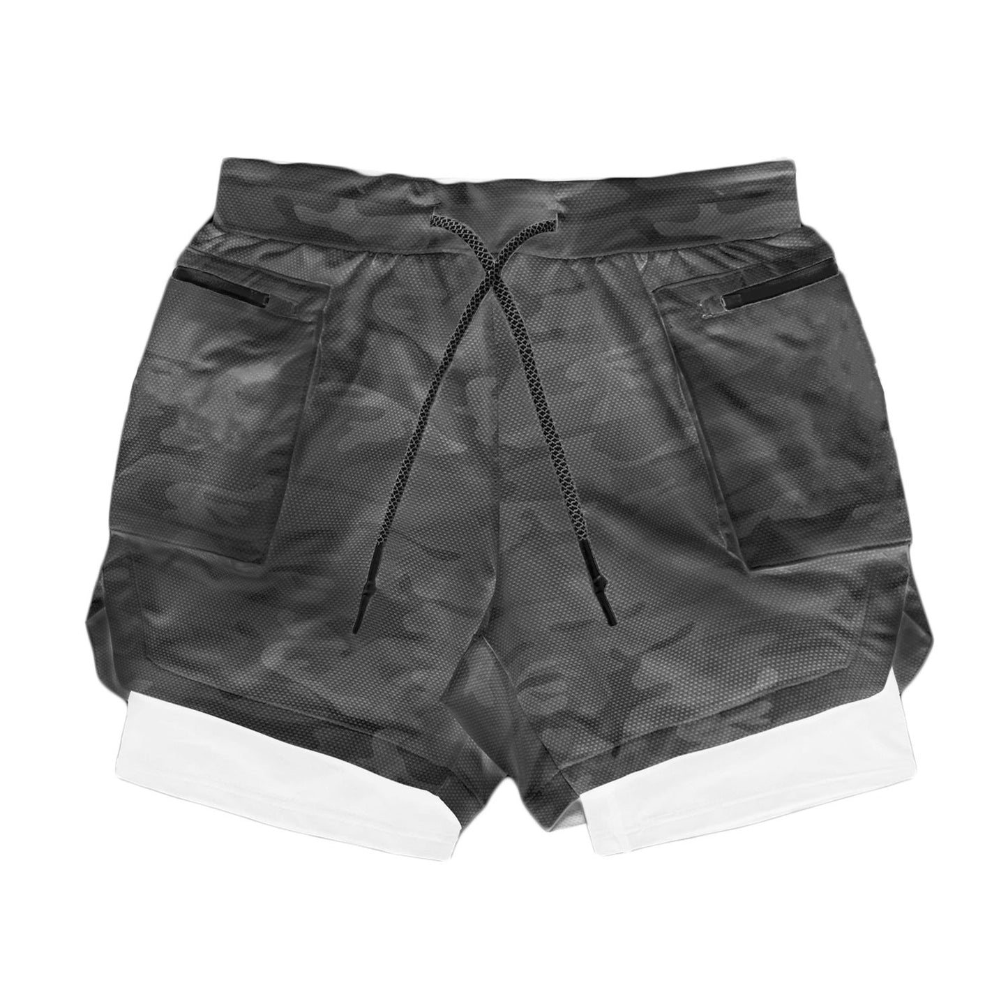 Men's sports shorts – Mid-thigh cut – Built-in compression – Breathable fabric