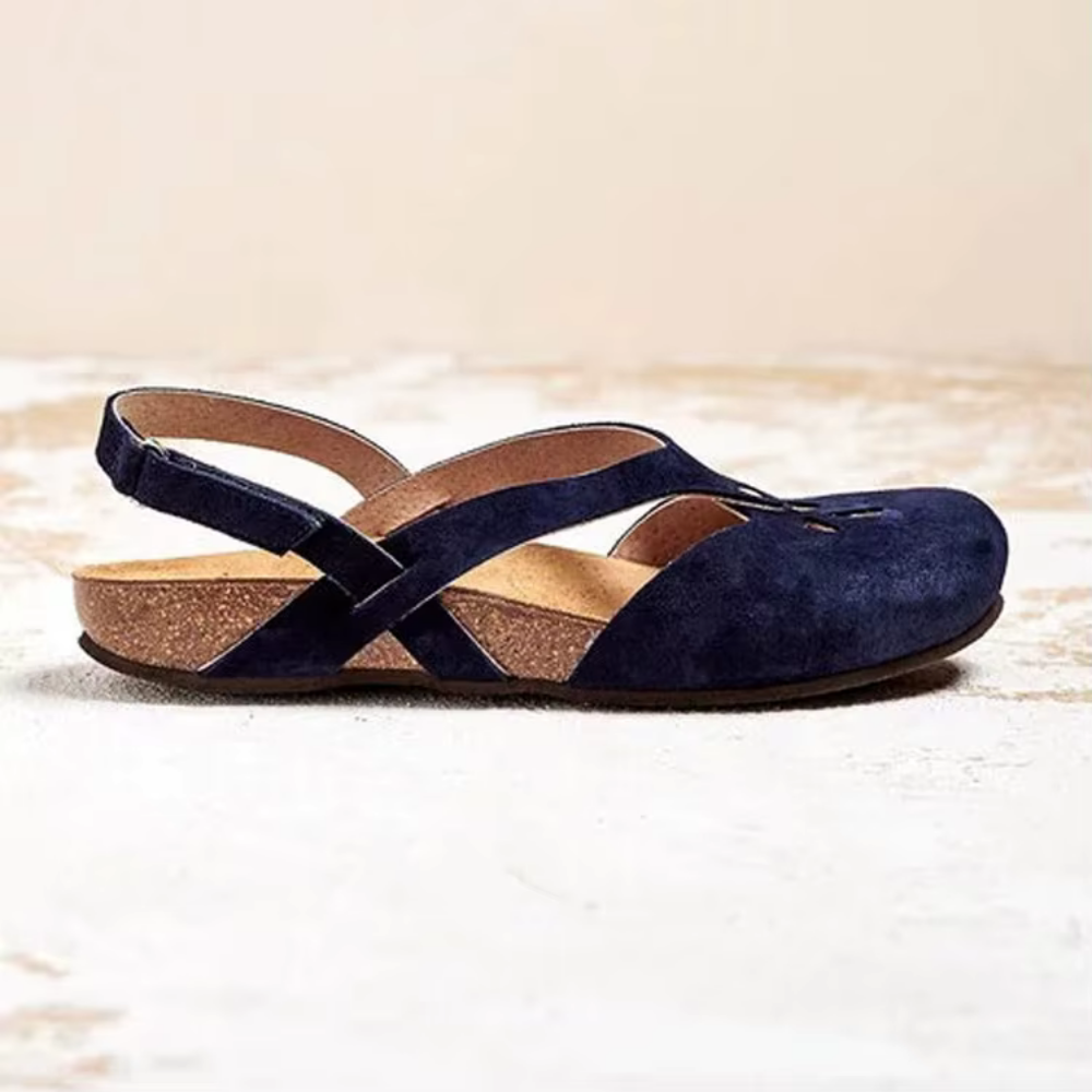 Women's flat sandals – Open toe – Cut-out detail – Soft sole – Adjustable support