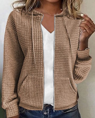 Veste à capuche femme – Coupe décontractée – Matelassage doux – Style casual