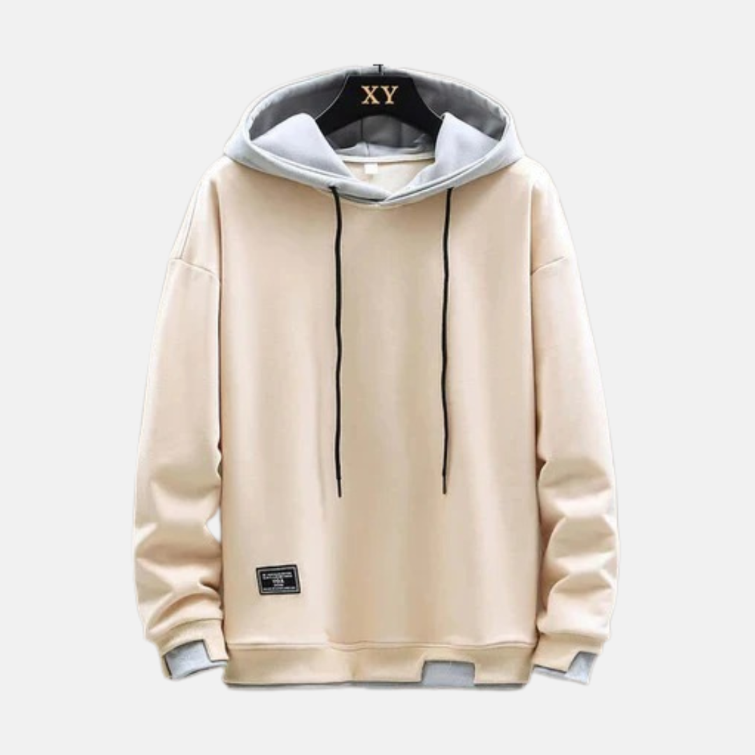 Men's Hoodie - Cotton Knit - Relaxed Fit - Double Layer Hood
