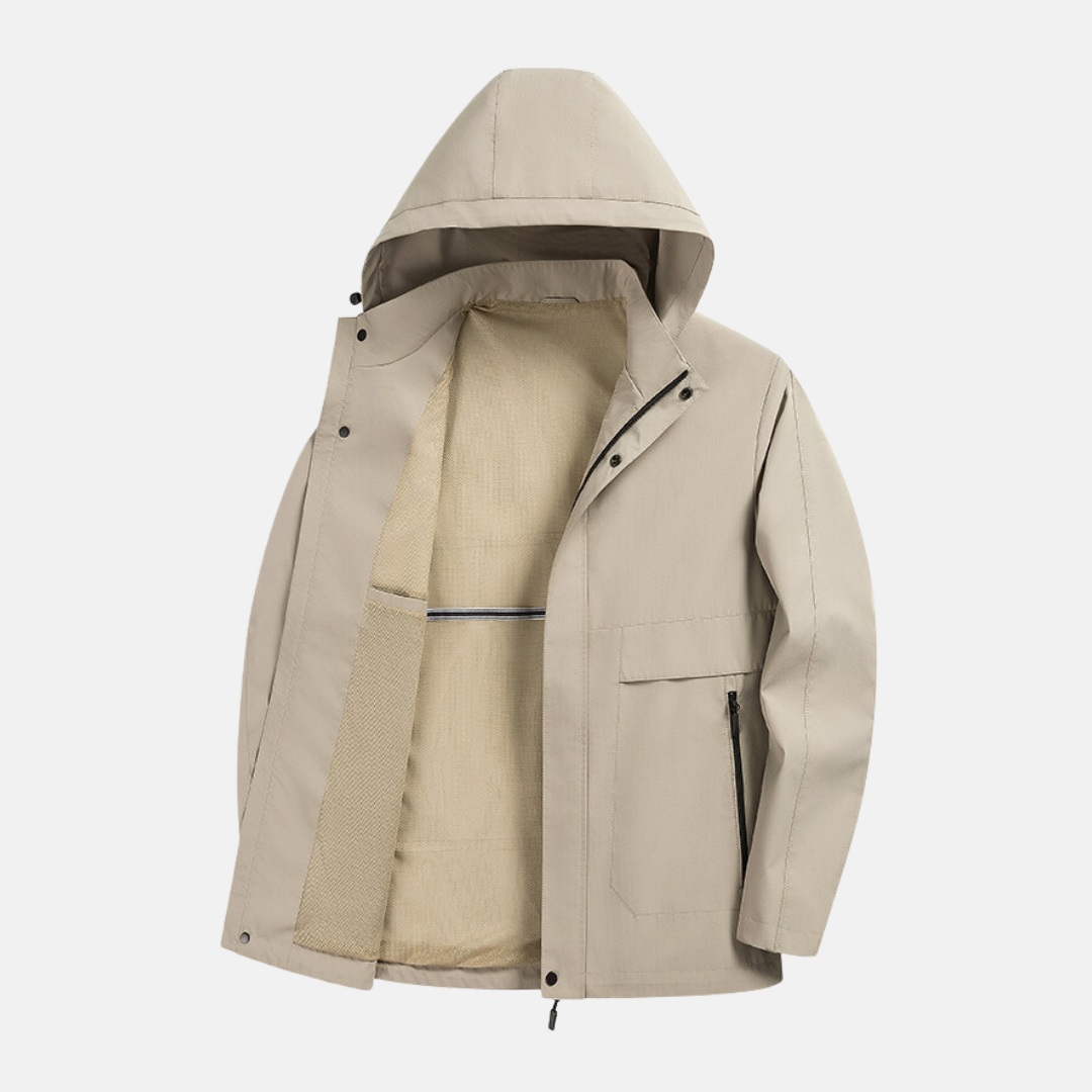 Emiliano Straight Fit Hooded Jacket | Zip Front Hooded Jacket