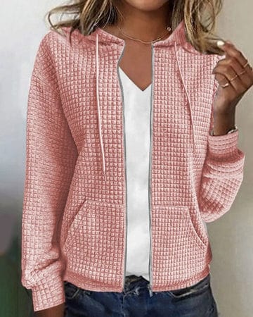 Veste à capuche femme – Coupe décontractée – Matelassage doux – Style casual