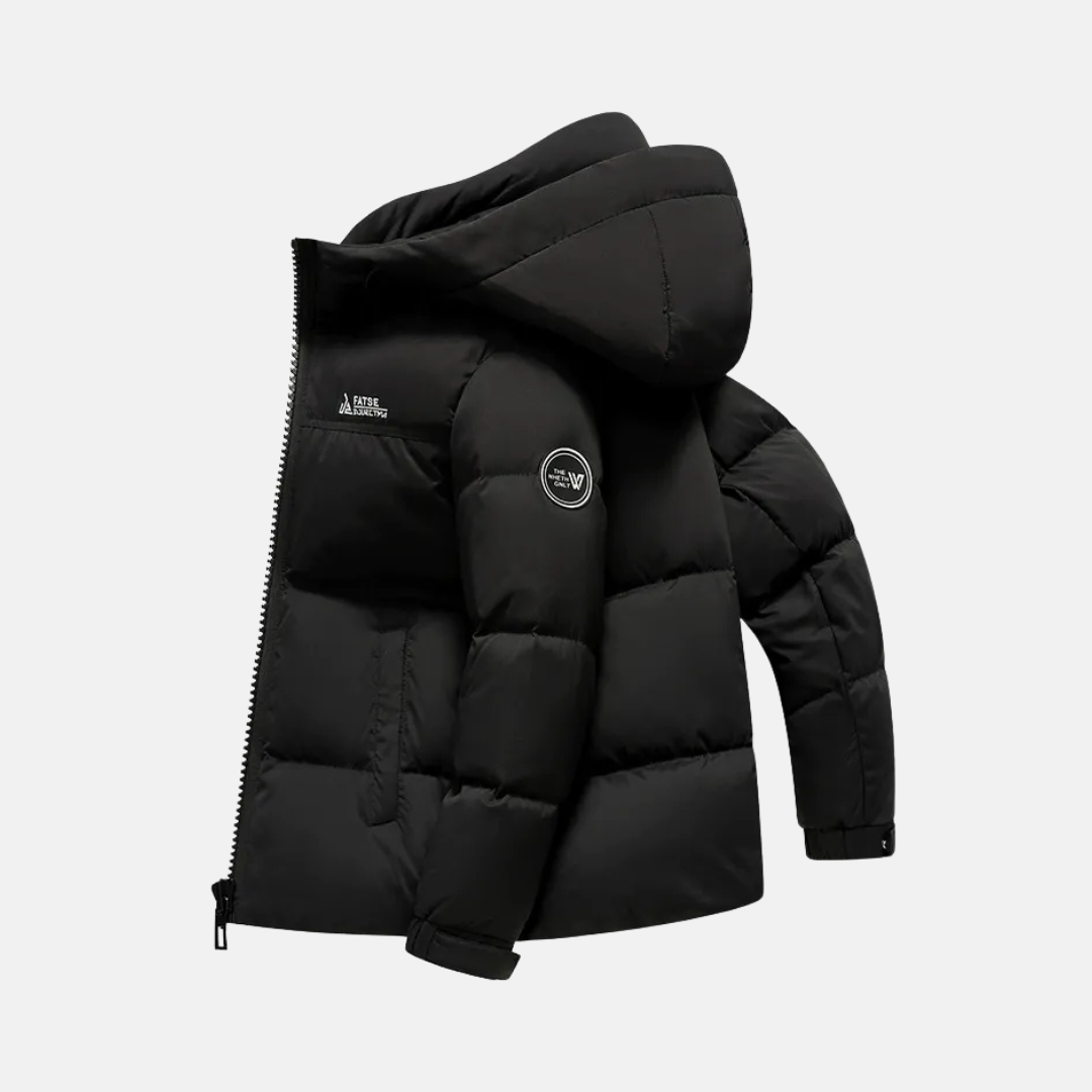 Men's quilted jacket – Relaxed fit – Integrated hood – Zip fastening