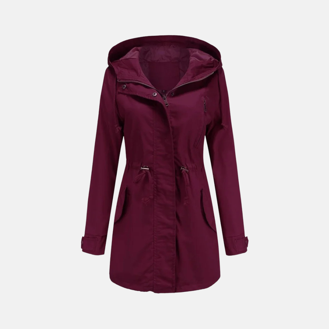 Women's utility jacket – relaxed fit – hood – adjustable waist – multiple pockets