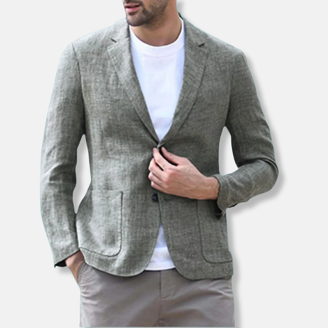 Men's casual blazer – Slim fit – Breathable fabric – Single-breasted – Notched lapel