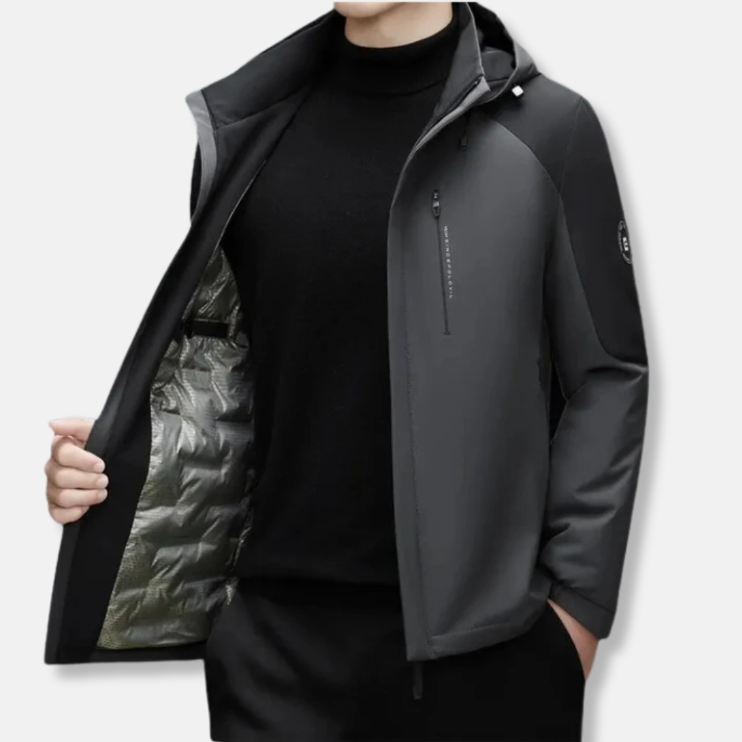 Christian Regular Fit Hooded Jacket | Casual Solid Hooded Jacket