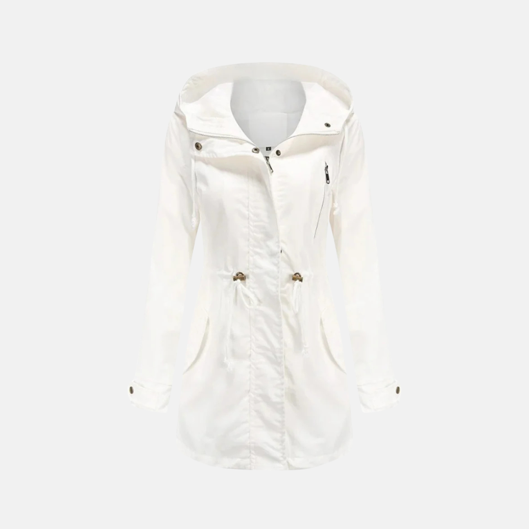 Women's utility jacket – relaxed fit – hood – adjustable waist – multiple pockets