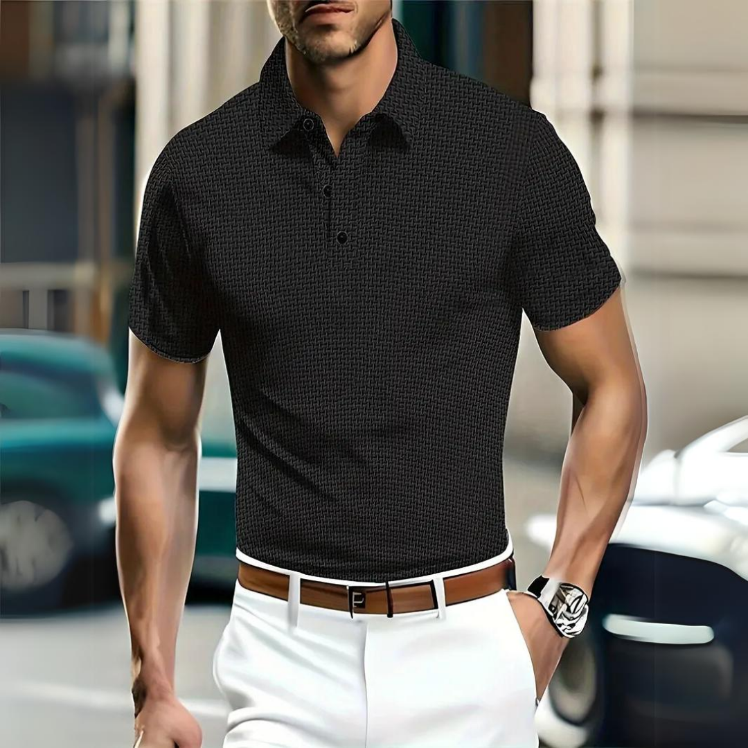 Men's polo – Slim fit – Soft knit – Classic collar – Short sleeves