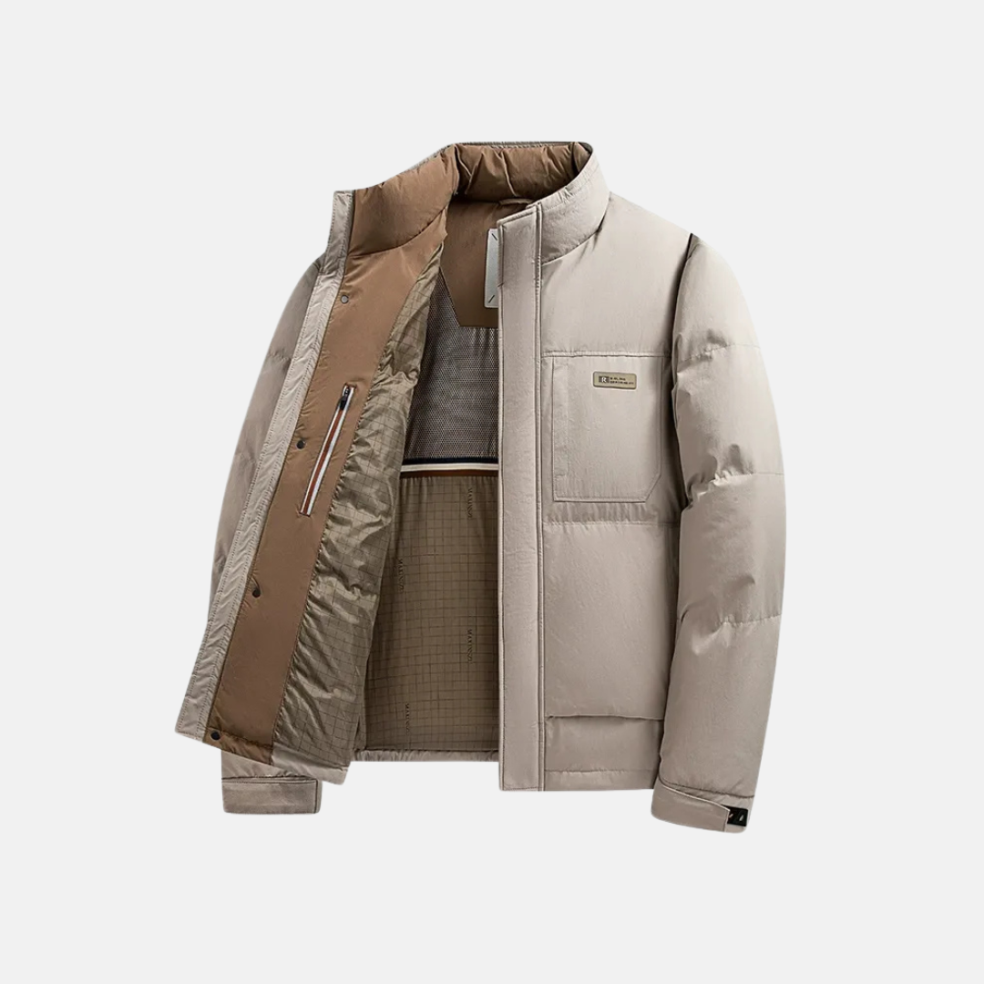 Men's Puffer Jacket – Regular Fit – Stand Collar – Quilted Waterproof