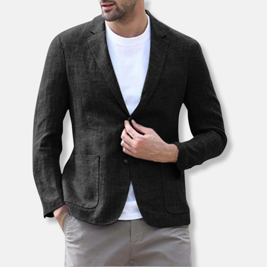 Men's casual blazer – Slim fit – Breathable fabric – Single-breasted – Notched lapel