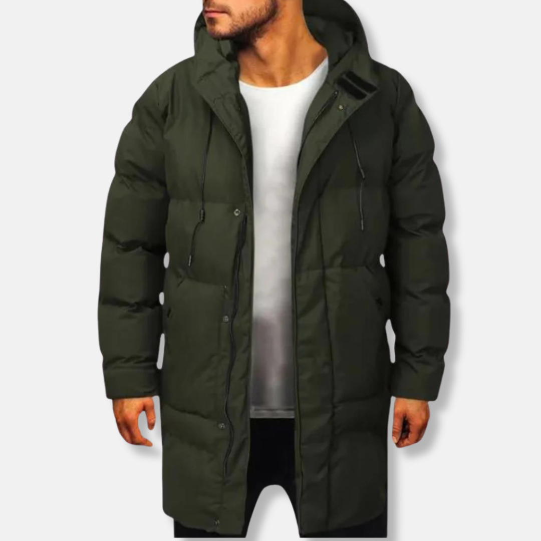 Roberto Hooded Puffer Parka | Quilted Mid-Thigh Parka