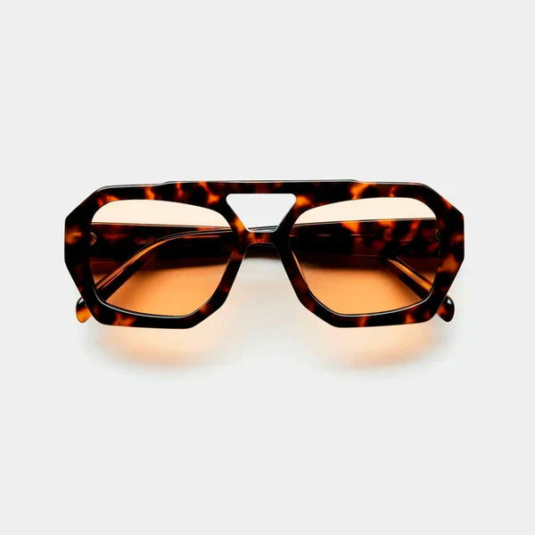 Women's sunglasses – Geometric frame – Tinted lenses – Vintage style