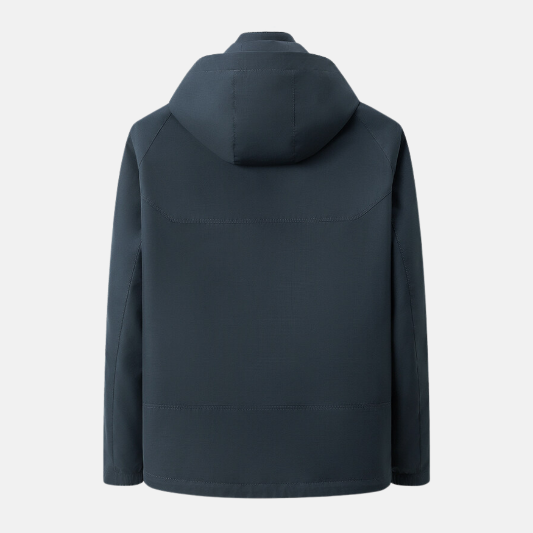 Emiliano Straight Fit Hooded Jacket | Zip Front Hooded Jacket