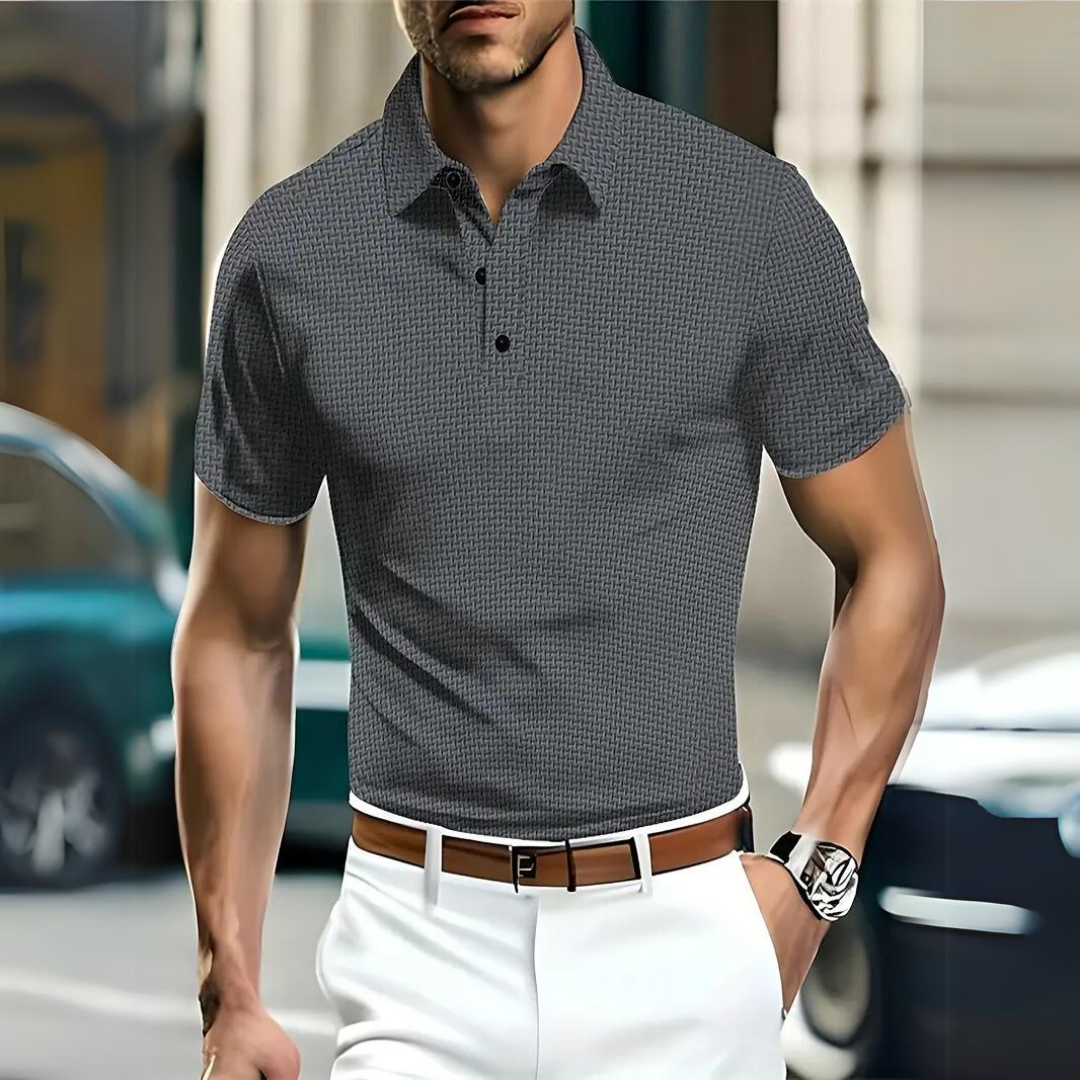 Men's polo – Slim fit – Soft knit – Classic collar – Short sleeves