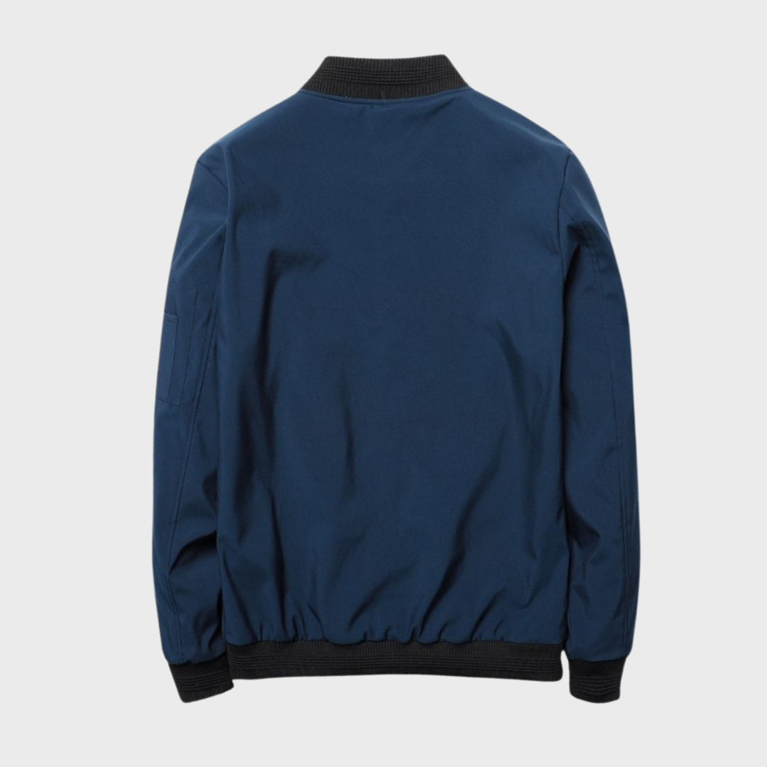 Roberto Slim Fit Bomber Jacket | Casual Zip Front Jacket