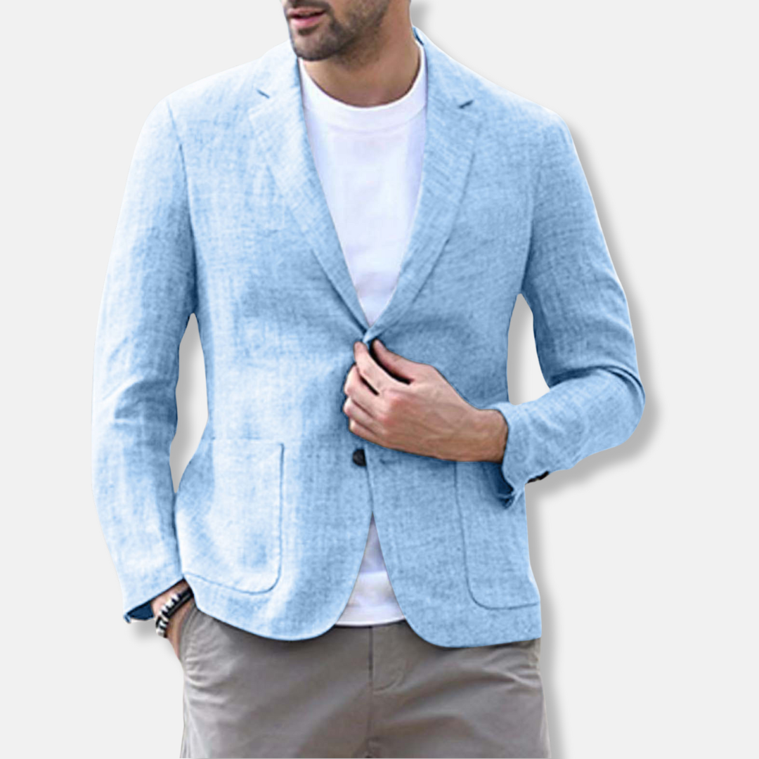 Men's casual blazer – Slim fit – Breathable fabric – Single-breasted – Notched lapel
