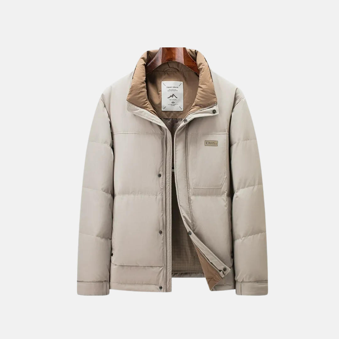 Men's Puffer Jacket – Regular Fit – Stand Collar – Quilted Waterproof