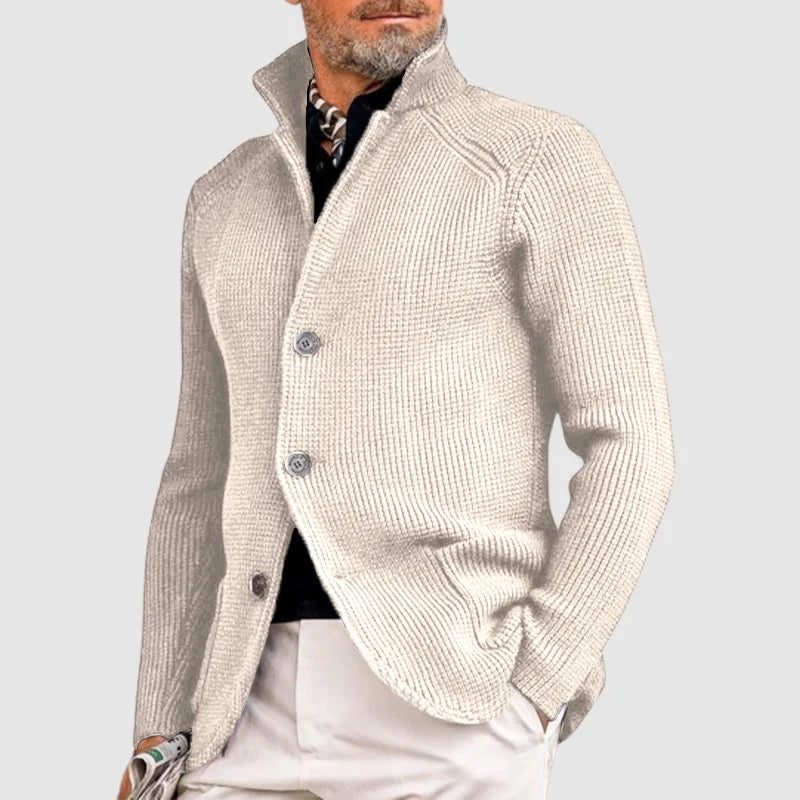 Men's Cardigan – Slim Fit – Textured Knit – Button-Up