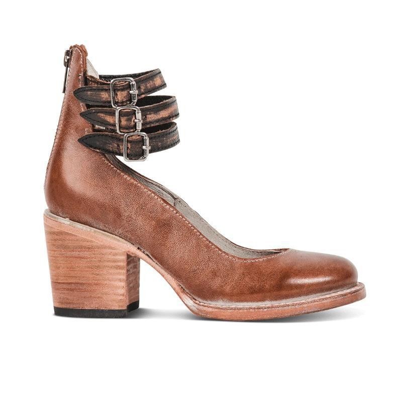Three-Breasted Women's High-Heel Pumps With Snake Print