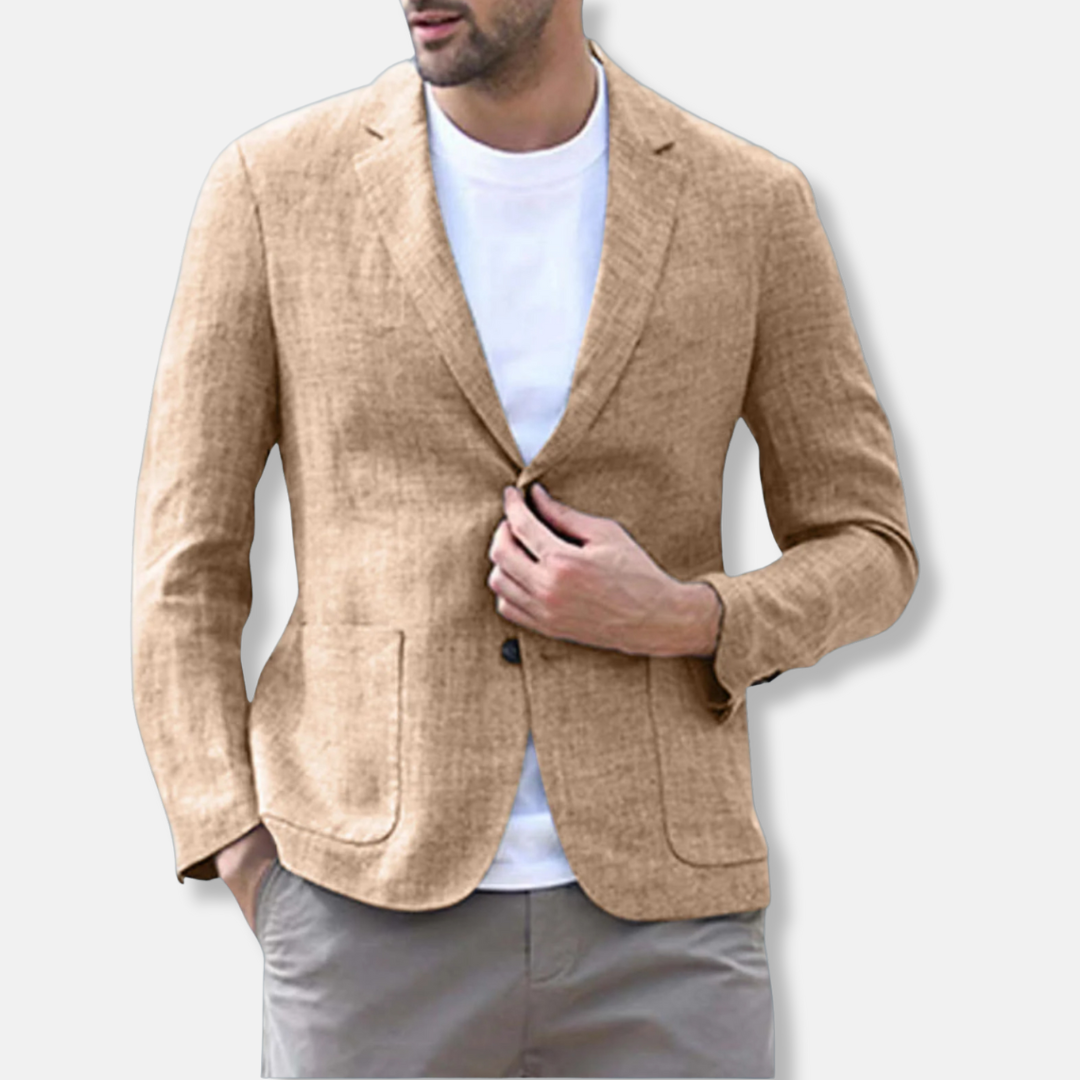 Men's casual blazer – Slim fit – Breathable fabric – Single-breasted – Notched lapel