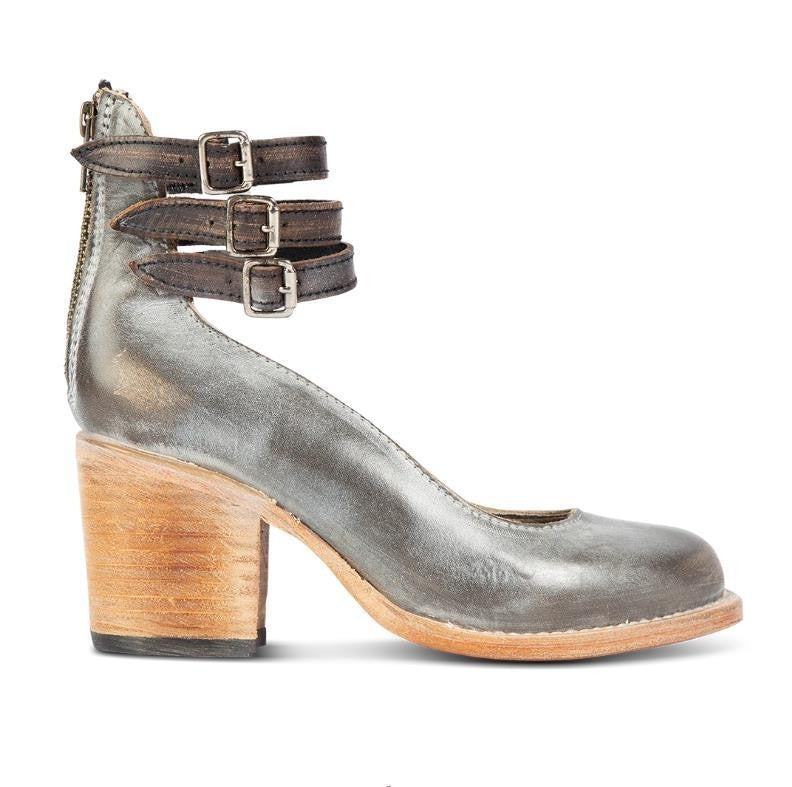Three-Breasted Women's High-Heel Pumps With Snake Print