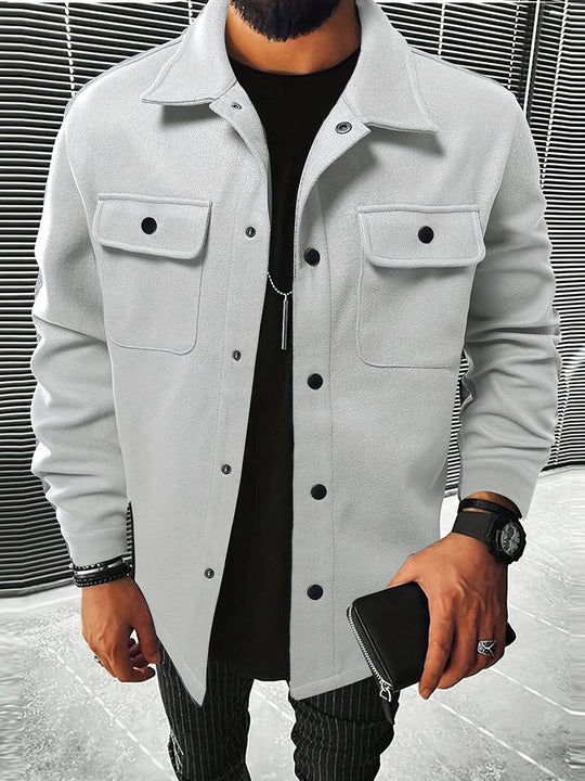 Men's jacket – Structured fit – Premium fabric – Classic collar – Chest pockets