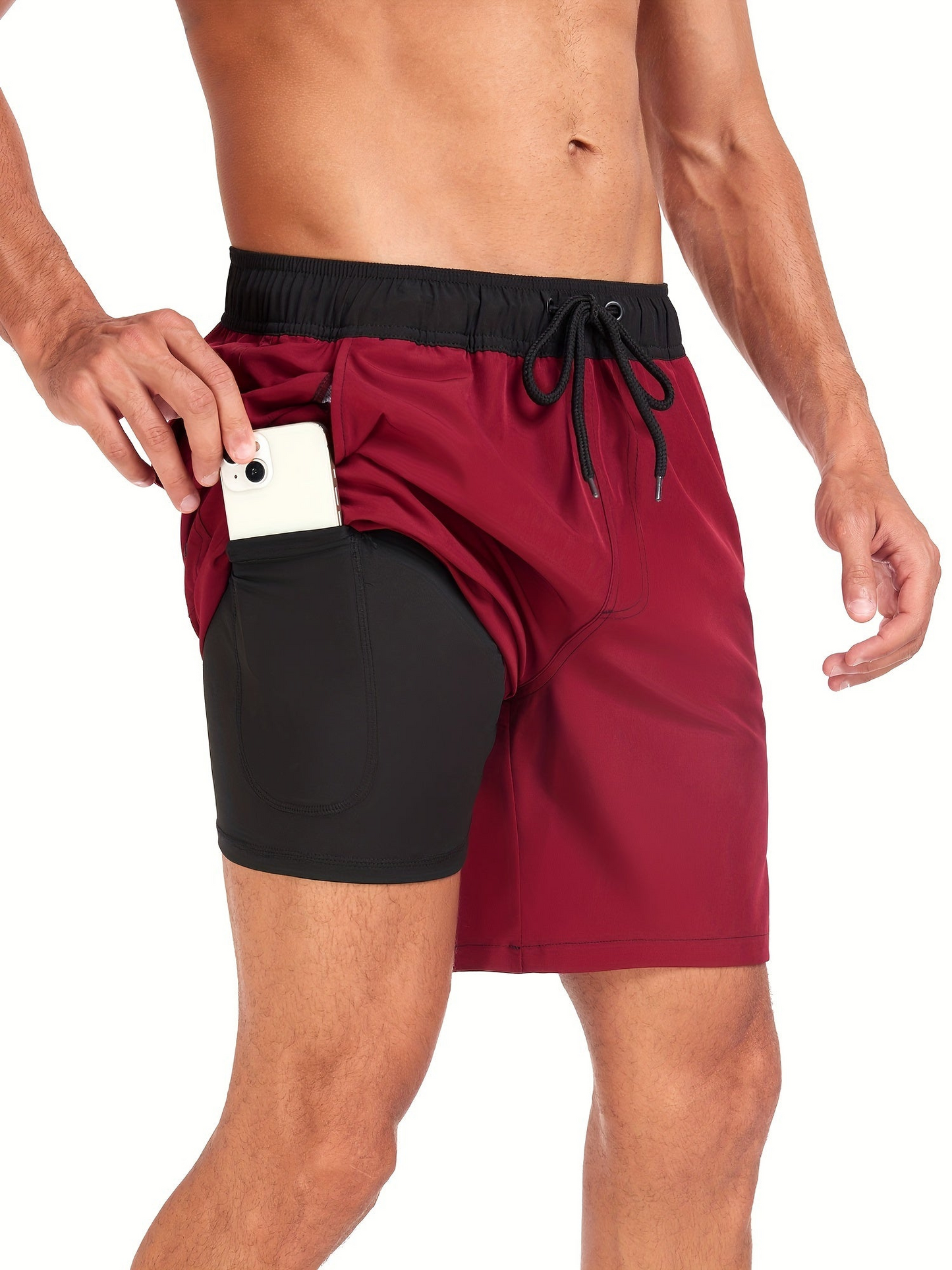 Men's swimsuit – Quick-drying – Comfort lining – Elastic waistband – Mid-thigh