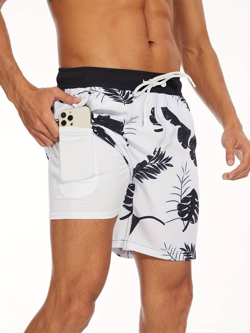 Men's swim shorts – Relaxed fit – Quick-drying – Lining – Drawstring waist