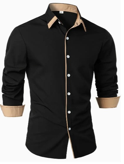 Men's shirt – Slim fit – Breathable fabric – Elegant contrasting details