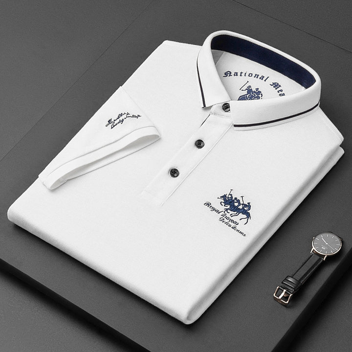 Men's polo – Regular fit – Soft knit – Short sleeves – Elegant embroidery