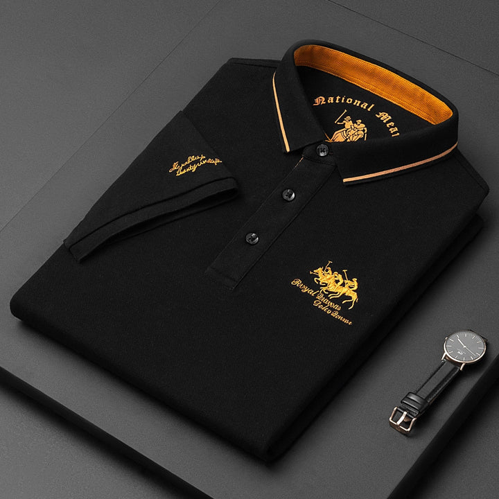 Men's polo – Regular fit – Soft knit – Short sleeves – Elegant embroidery