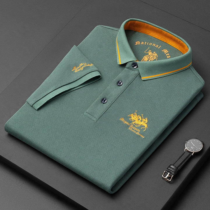 Men's polo – Regular fit – Soft knit – Short sleeves – Elegant embroidery