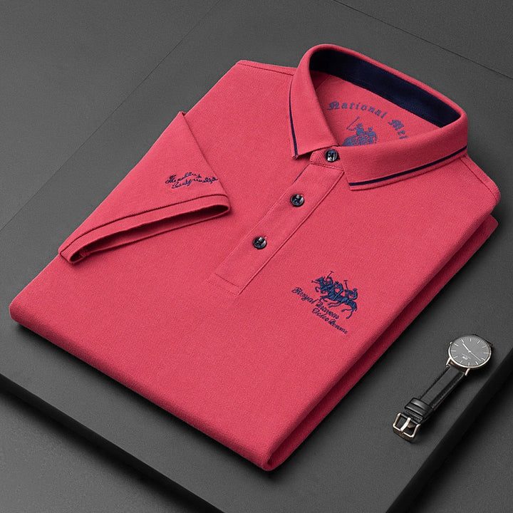 Men's polo – Regular fit – Soft knit – Short sleeves – Elegant embroidery