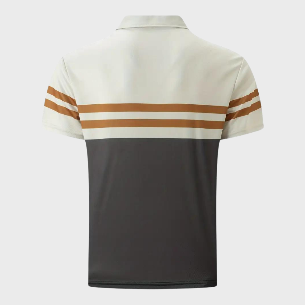 Men's polo – Slim fit – Soft breathable fabric – Short sleeves – Striped detail