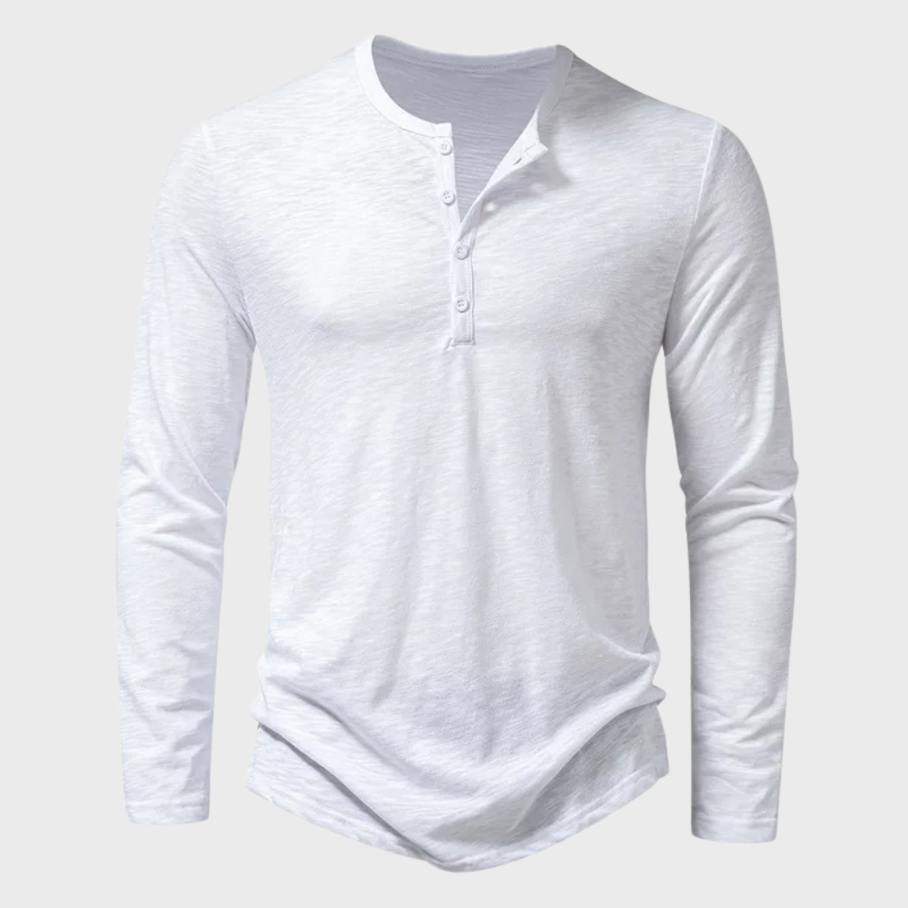 Albie Regular Fit Henley Shirt | Long Sleeve Henley Shirt
