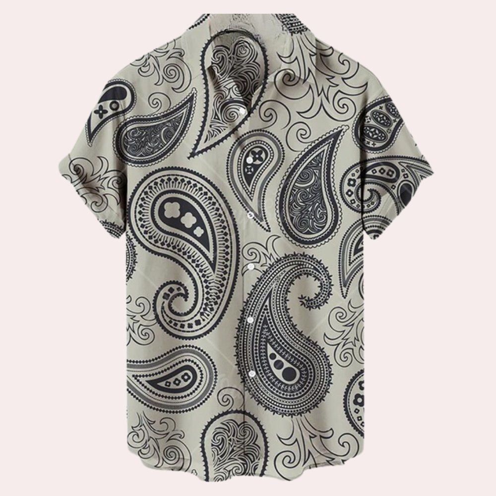 Chemise homme à manches courtes – Coupe ample – Tissu respirant