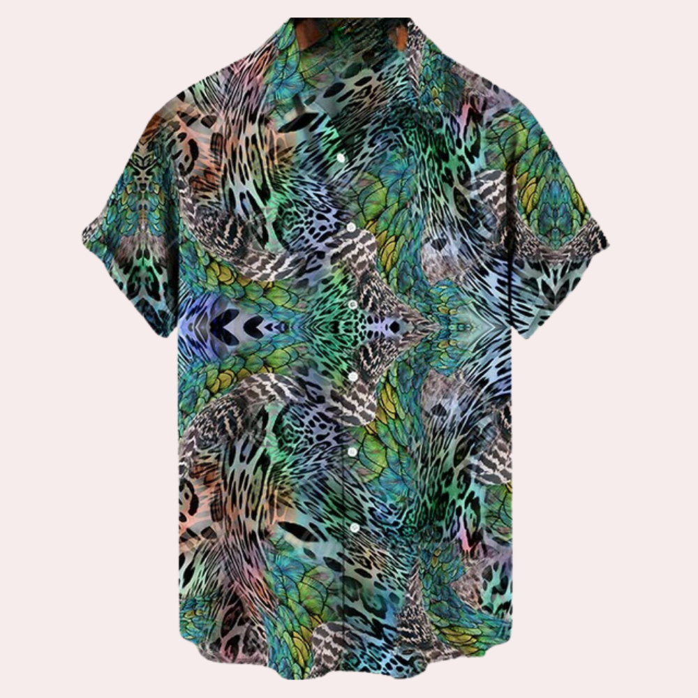 Chemise homme à manches courtes – Coupe ample – Tissu respirant