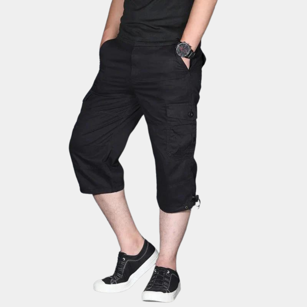 Men's cargo pants – Relaxed fit – 3/4 length – Breathable fabric – Multiple pockets