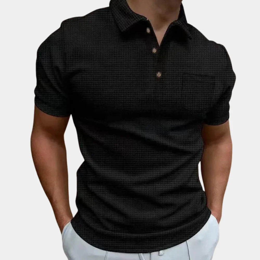 Men's polo – Slim fit – Breathable fabric – Polo collar – Chest pocket