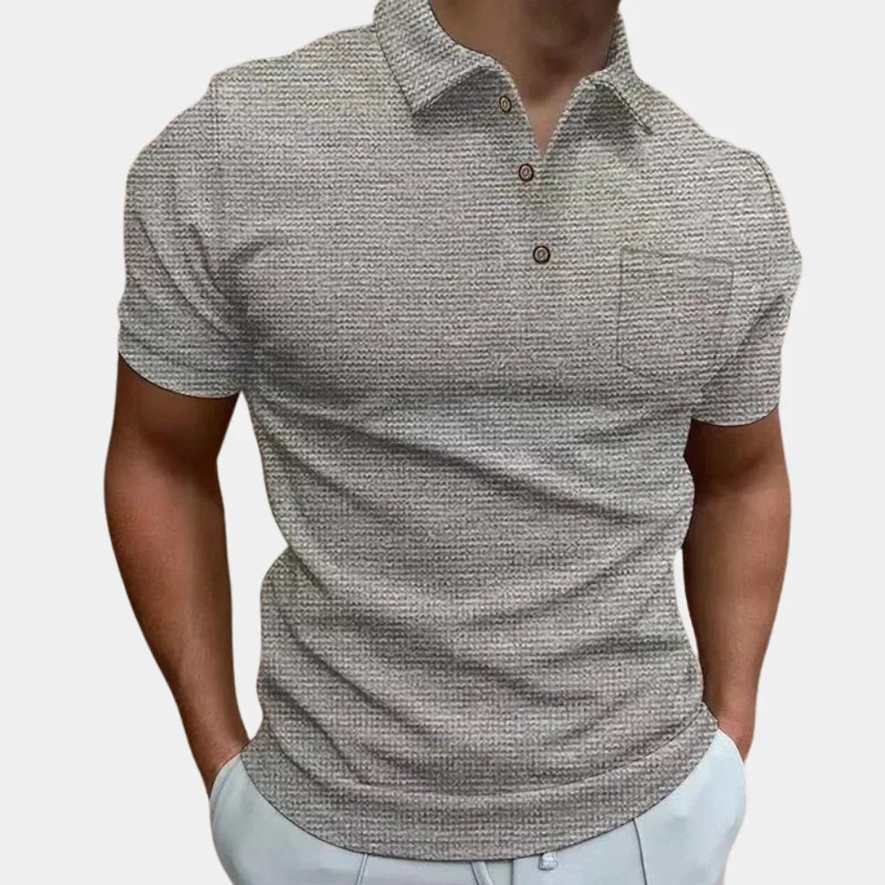 Men's polo – Slim fit – Breathable fabric – Polo collar – Chest pocket