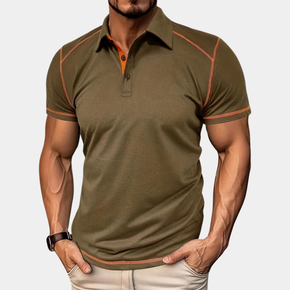 Men's polo – Slim fit – Soft knit – Short sleeves – Casual style
