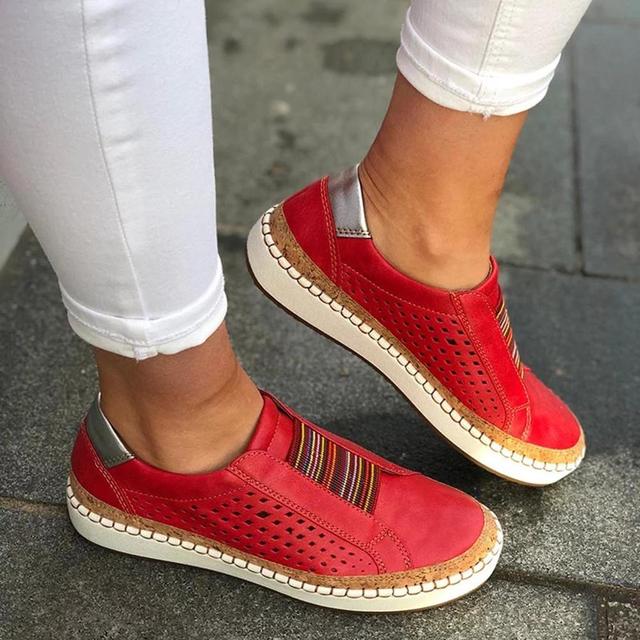 Chaussures femme – Coupe confort respirante – Enfilage facile – Style décontracté sport