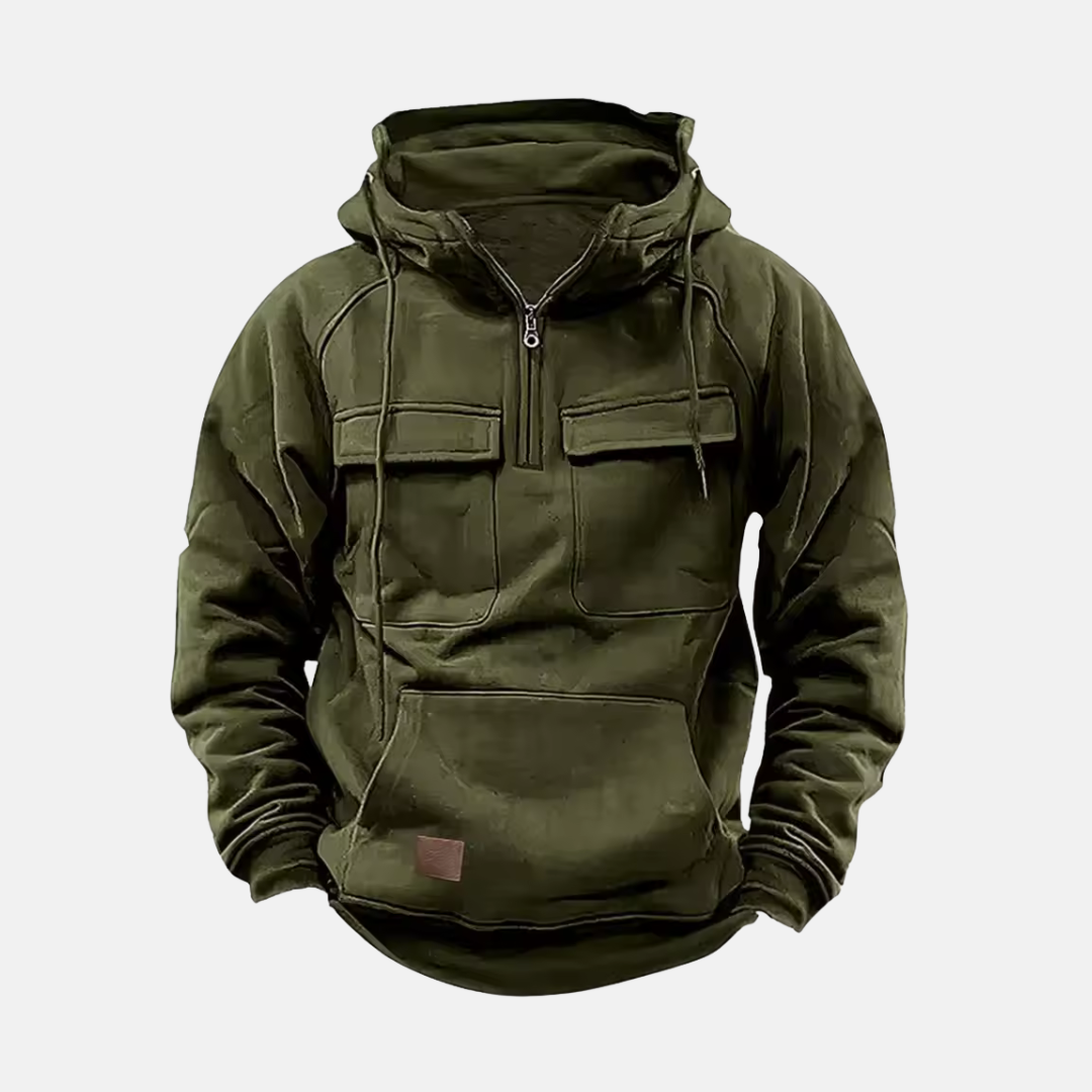Tommaso Relaxed Fit Anorak Hoodie | Casual Half-Zip Anorak Hoodie