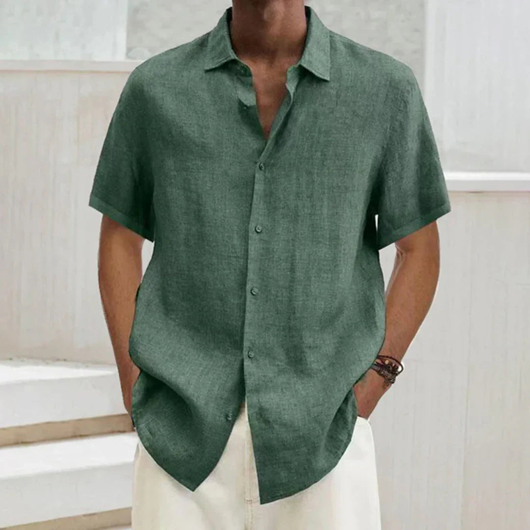 Men's shirt – Relaxed fit – Short sleeves – Breathable fabric – Casual style