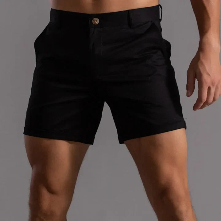 Men's shorts – Slim fit – Breathable fabric – Neat finish – Mid-thigh length