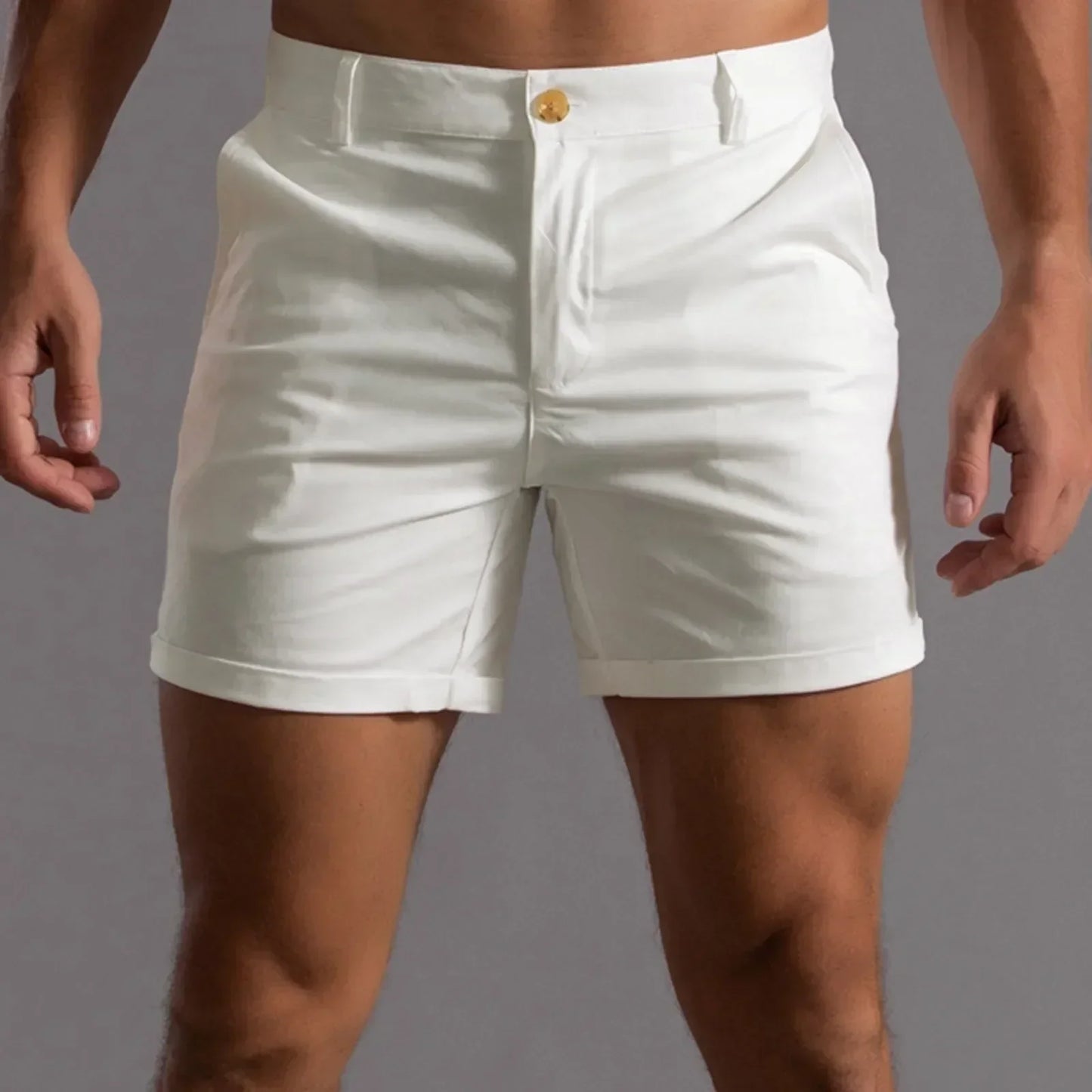 Men's shorts – Slim fit – Breathable fabric – Neat finish – Mid-thigh length