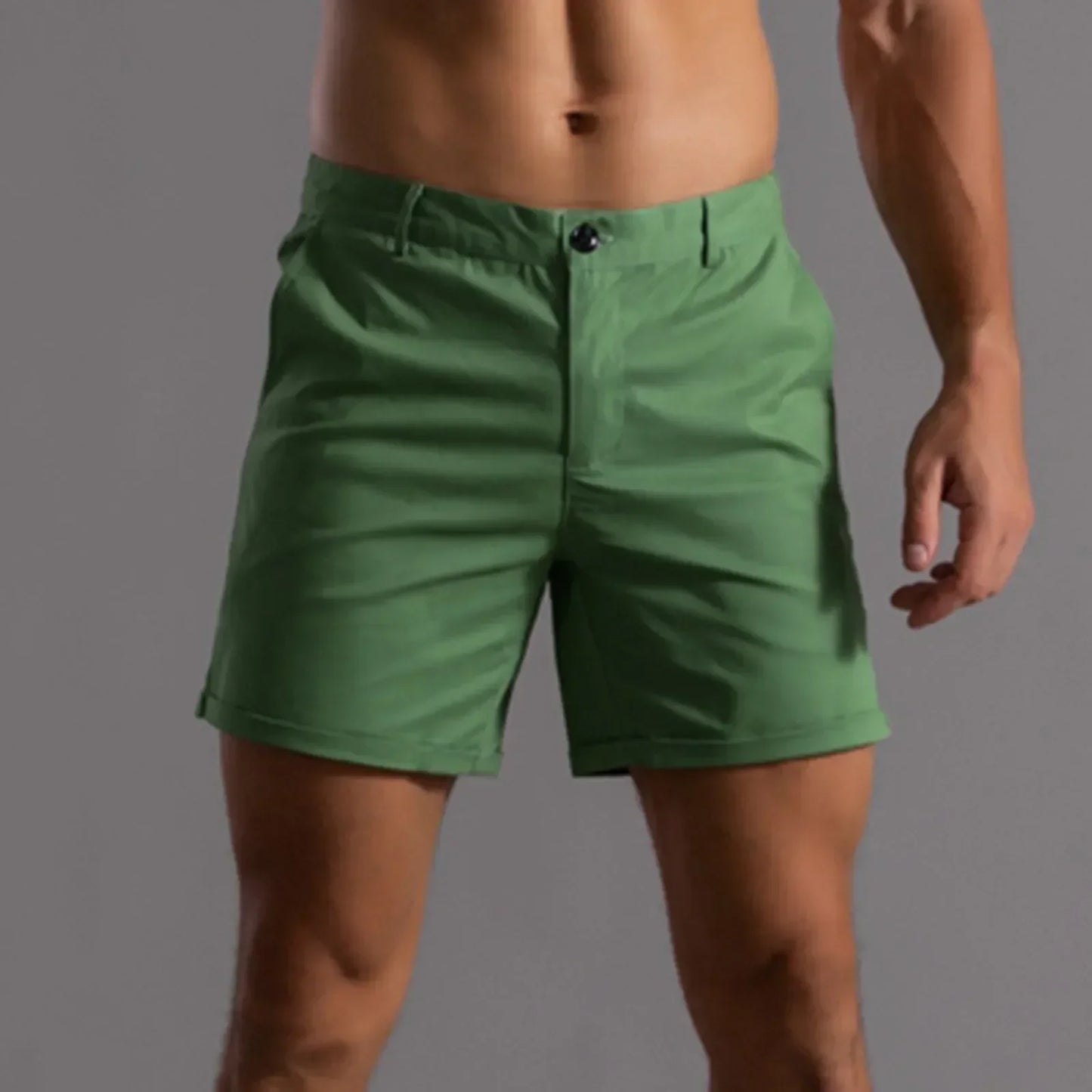 Men's shorts – Slim fit – Breathable fabric – Neat finish – Mid-thigh length