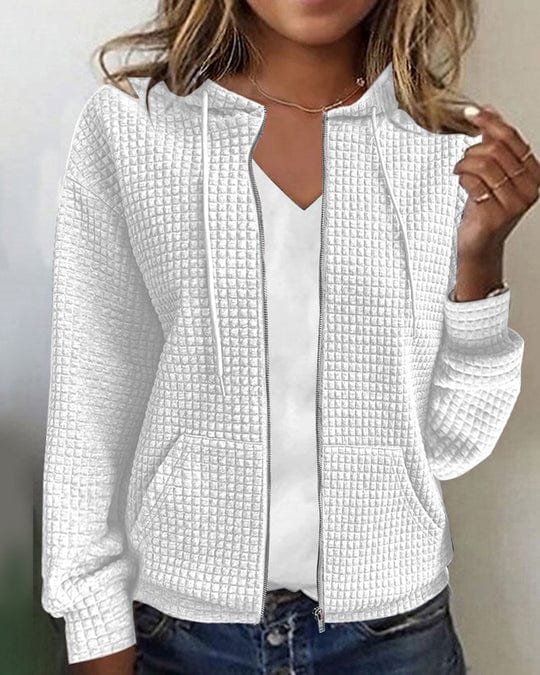 Veste à capuche femme – Coupe décontractée – Matelassage doux – Style casual