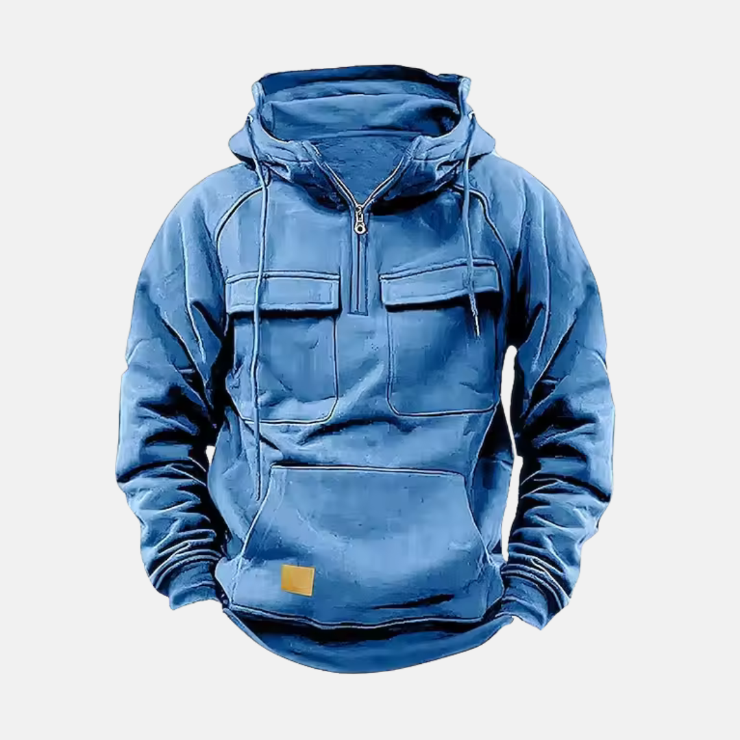Tommaso Relaxed Fit Anorak Hoodie | Casual Half-Zip Anorak Hoodie
